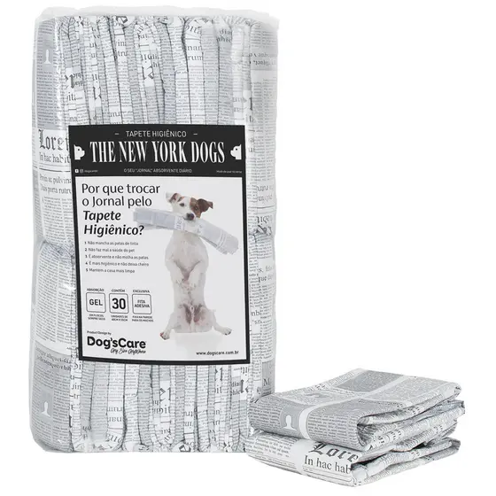 Tapete Higiênico para Cães The New York Dogs 55x60cm - 60un