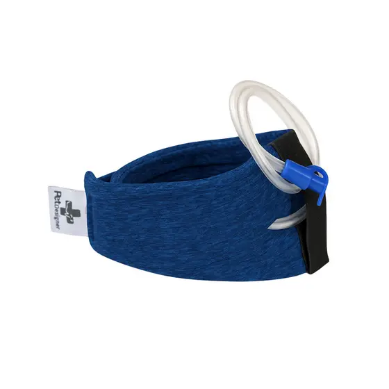Colar Protetor para Sonda Esofágica Pet Designer Azul Tam 2