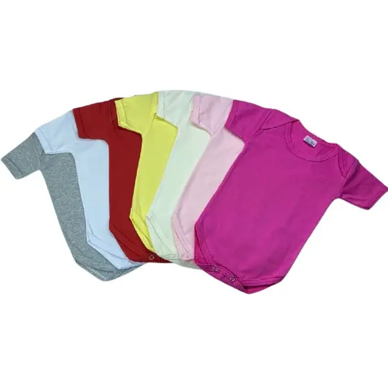 BODY BEBÊ - kit 7 peças lisos - ideais para enxoval ou para personalizar