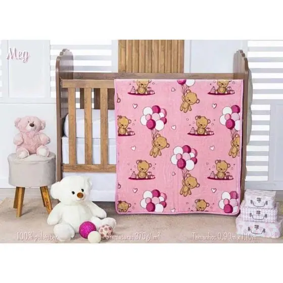 Cobertor para Bebê BONNO Baby Etruria - toque de seda - 90x110cm. - NA CAIXA