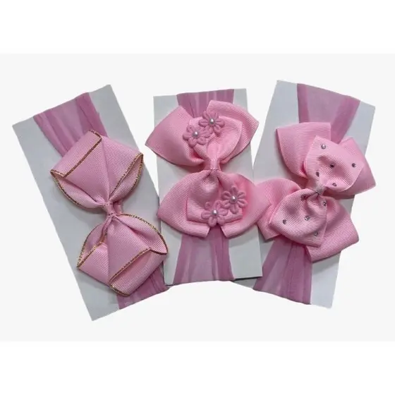 FAIXA DE CABELO PARA BEBÊ - kits de tiaras feitas com meia e enfeitadas com laço