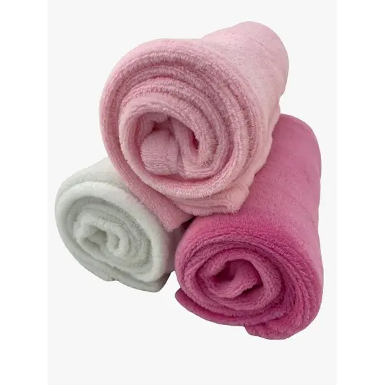 Kit 03 MANTAS para Bebê 90x110 cm - 100% microfibra - ideal para Enxoval ou para Personalizar