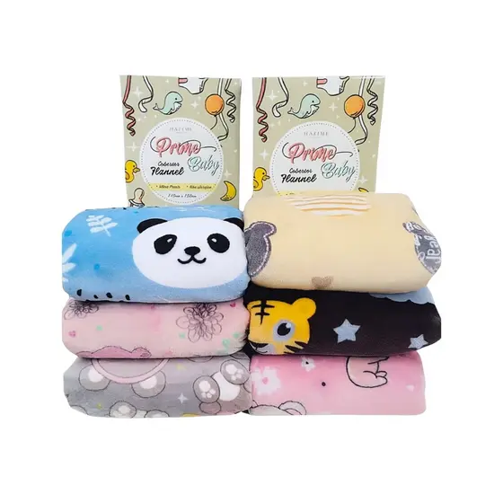 Cobertor Flannel Infantil Prime Baby Hazime 90 x 1,10cm