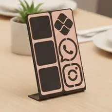 Placa Pix Acrilico 3 Em 1 Instagram Wi-fi Qr Code