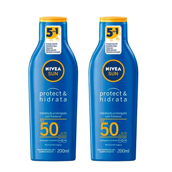 Kit Protetor Solar Nivea Sun Protect & Hidrata FPS 50 200ml - 02 unidades