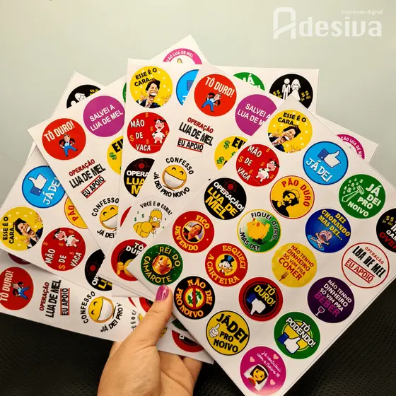 120 Adesivos Divertidos Hora da Gravata Noivo Casamento Lua de Mel 4x4cm