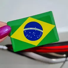 Adesivo Resinado de Bandeira de País 6x4 cm – Para Carro, Moto, Capacete – Resistente à Água