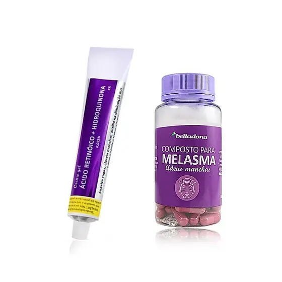 Kit Melasma - Clareador 30g + Antioxidante/Protetor Solar Oral  60 cáps