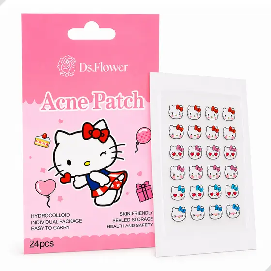 Kit 3 Cartela De Adesivo Secativo Acne Patch Hello Kitty Adesivo Hidrocoloide Fácil De Usar