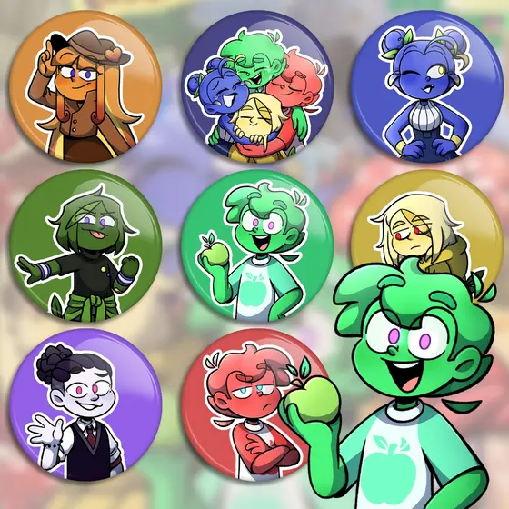 Mundo Torajo Botons, kit broches torajo personagens pins, buttons 3,5cm ou 4,5cm