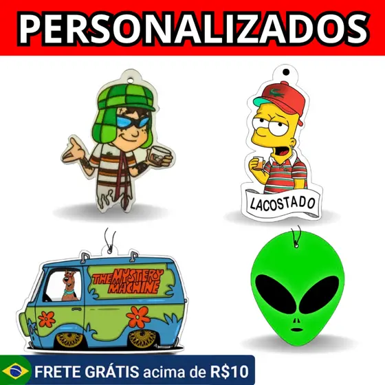 KIT 4 AROMATIZANTES CHEIRINHO PARA CARRO E AMBIENTE PERSONALIZADOS - SMELL Premium