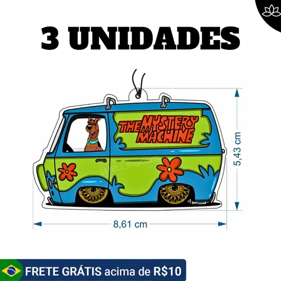 Kit 3 Unidades Cheirinho para Carro Aromatizante Van do Scooby Doo Essência para Ambiete - SMELL Premium