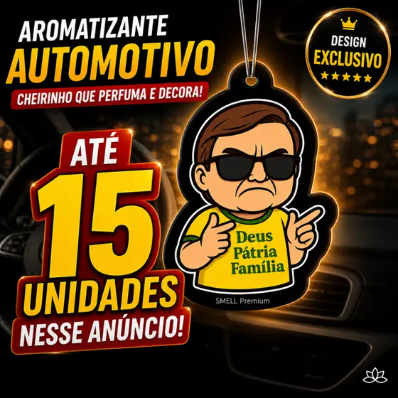 Aromatizante para Carro Bolsonaro Estilizado | Cheirinho Criativo e Diferente | Felsen Car
