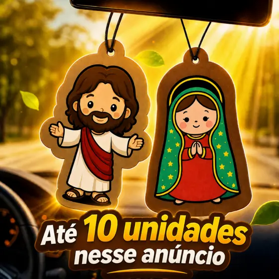 Kit 10 Cheirinhos Aromatizante para Carro e Ambiente Jesus & Maria Abençoe seu ambiente - Felsen Car 10/4 unidades