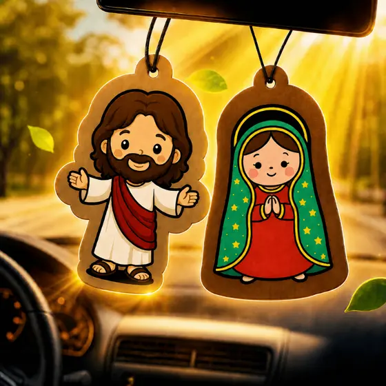 10 ou 4 Unidades Cheirinhos Aromatizante para Carro e Ambiente Jesus & Maria Abençoe seu ambiente - Felsen Car