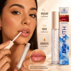 Gloss BigMouth Aumentador Labial Volume Phállebeauty 4ml | Efeito Lip Plumper | Ácido Hialurônico VOLUME E BRILHO