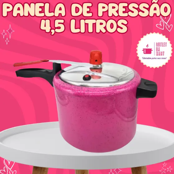 Panela de Pressão 4,5 Litros Alumínio Color