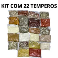 Kit com 22 Temperos Condimentos Especiarias Naturais sem Conservantes