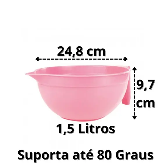 Panelinha Rosa Bebê Max Multiuso Para Chantilly e Derreter Chocolate 1,5 L Para Microondas