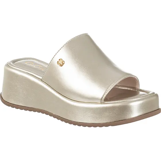 Tamanco Feminino Plataforma Sola Macia Anabela Flatform Papete Blogueira Chinelo Mule GiGiL