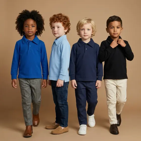 Camisa Polo Piquet Infantil Manga longa 100% Algodão Tam 01 Ao 16 Inverno Qualidade Premium Original