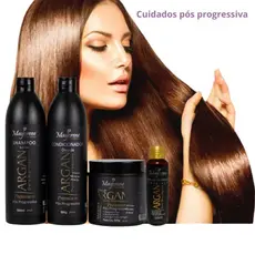 Cuidados Pós Progressiva Óleo de Argan Ouro Marroquino ShampCondMáscÓleoArganUmectaçãoaProntaEntrega