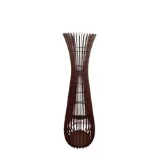 VASO DECORATIVO MEDIO ESCURO DE MDF.