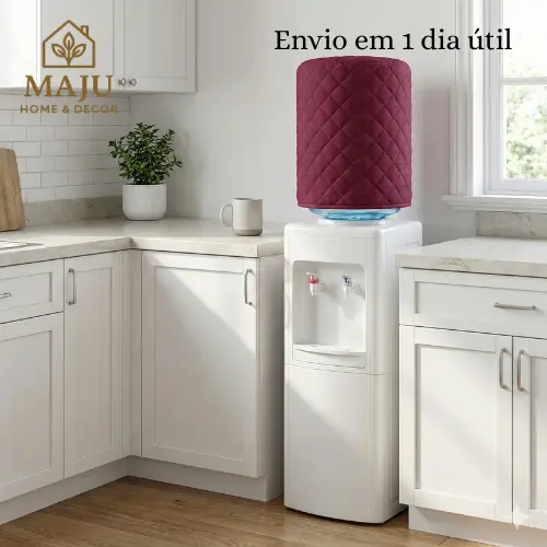 Capa para Galão de Água 20L em Microfibra Matelassê Ultrassônico Proteção e Higiene 38cm