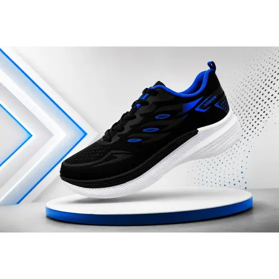 Tenis Masculino Escolar Academia Corrida Original FREEDOM Corrida Caminhada Lançamento EXCLUSIVO PRETO BLACK e AZUL COPA