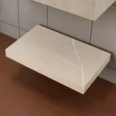 Prateleira em Porcelanato Gran Pulpis Light Banheiro Cozinha Lavanderia Resistente 62x29x06