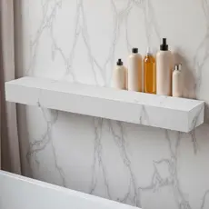 Prateleira Em Porcelanato Calacata Gray Premium Resistente Sala Banheiro Cozinha 75x15x06
