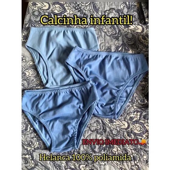 Calcinha Infantil Azul bebê Calcinha Infantil Confortável Calcinha Menina Calcinha Criança