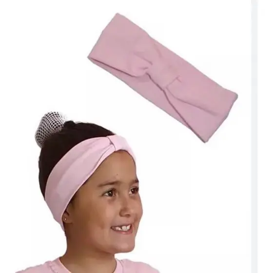 Kit Faixa e Rede Para Coque Ballet Balé Bailarina Rosa Preta Infantil Adulto