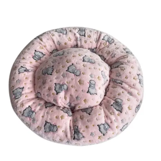 Cama Nuvem Estampada Felpuda para cachorro e gato pet P a G