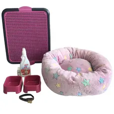 Kit Cama nuvem felpuda para cachorro e gato pet Estampada super macia P a G