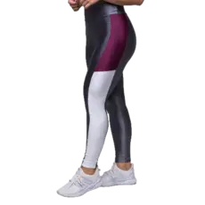 Calça Legging Fitness Feminina Poliamida Metalic Grafite Roupas para Academia Fabricação Própria