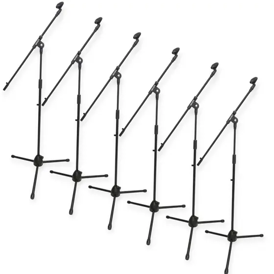 6 Pedestal Para Microfone Suporte para Igreja Estudio Palestra Completo Com cachimbo - Mixer MC150
