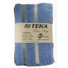 JOGO DE TOALHAS 2 PEÇAS TEKA DRY (1 ROSTO+1 BANHO)