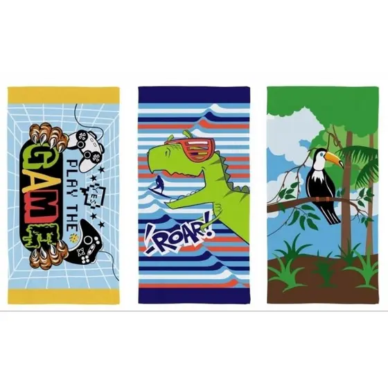 KIT 5 TOALHAS DE VISITA RECREIO PARA CRIANÇAS TEKA KIDS - VÁRIAS ESTAMPAS