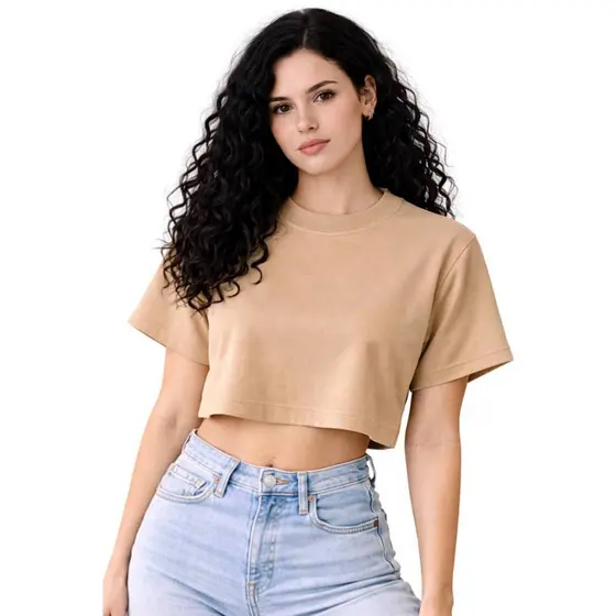 Blusão Feminino Cropped Solto Feminino Oversized 100% Algodão