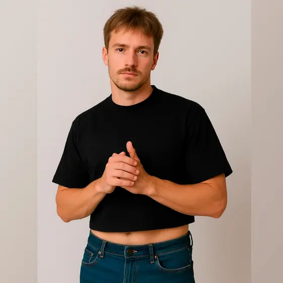 Cropped Masculino 100% Algodão  Preto Oversized