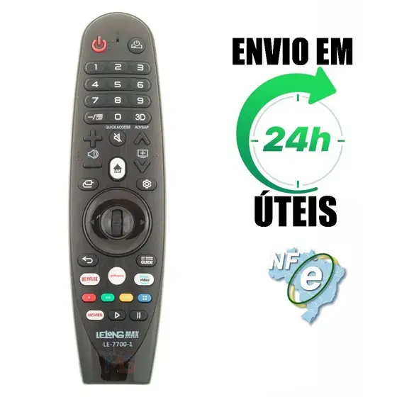 Controle Remoto Para Smart Tv LG An-mr19ba Mr20ba