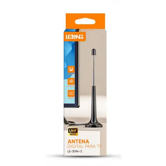 Antena Digital Interna E Externa Hdtv Uhf Cabo De 5 Metros