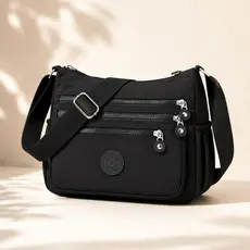 Bolsa Feminina Transversal Impermeável Grande 5 Compartimentos