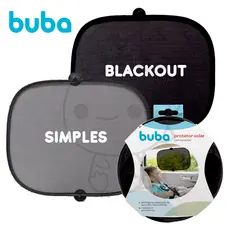 Kit Com 2 Protetor Solar blackout buba Carro Infantil Para Carro Buba Com Ventosa Protege Sol