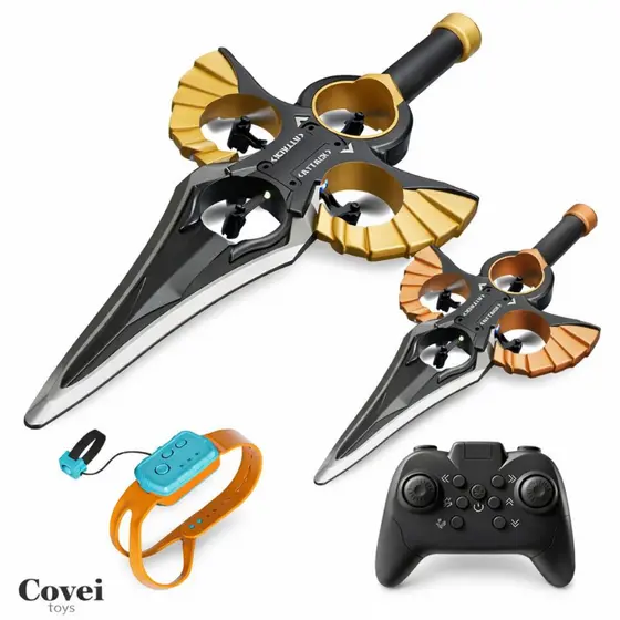 Drone Espada Voadora RC 2.4G 4 Eixos 360 Graus Infantil Controle Remoto Acrobacias Aéreas Recarregável