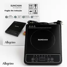 Fogão De Indução Cooktop Portátil Multifuncional Sunchan Rápido Para Aquecer Preto 220v Allegrino