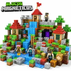 Cubos Magnéticos Infantil Educativo Até 148 Peças Construção Com Ímã Mine