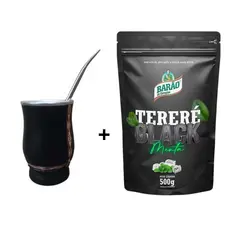 Kit tereré cuia + bomba +  Erva Barão de Cotegipe 500g