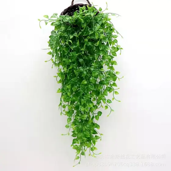 Planta Pendurada Verde Artificial Planta Bambu Parede Varanda FL6700